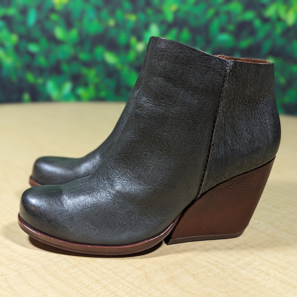 Kork-ease Natalya Wedge Black Brown Booties 5